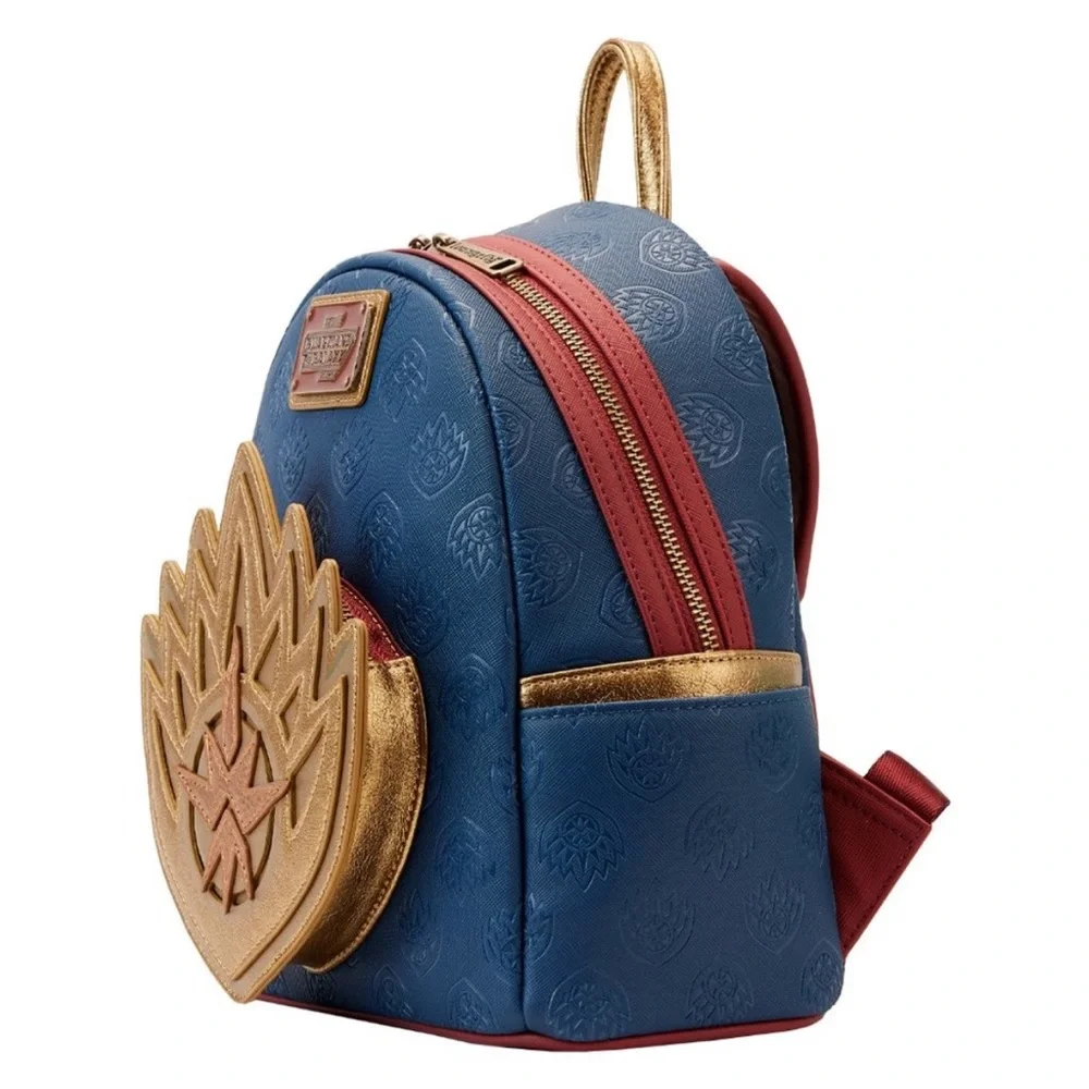 Set-Loungefly X Marvel Guardians of the Galaxy 3 Badge Mini Backpack and Wallet